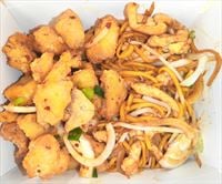 Chicken Noodles with Crispy Salt & Pepper Chicken